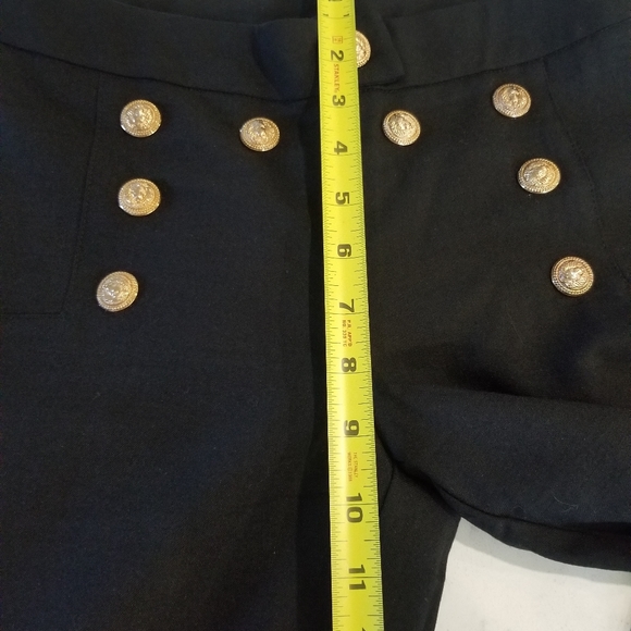 👖M-2 BLACK WIDE LEG BLACK DRESS PANTS - Picture 7 of 13